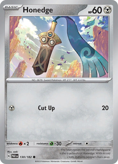 Image for Honedge (130/182) (SV04: Paradox Rift) (PAR) - Pokemon