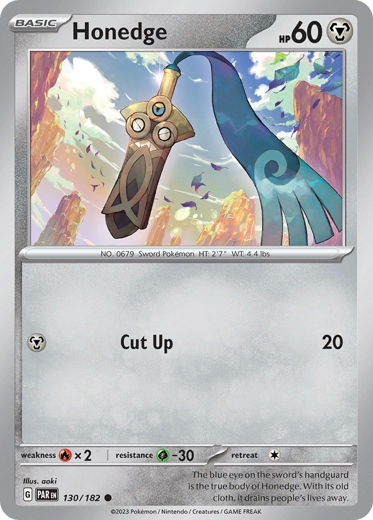 Image for Honedge (130/182) (SV04: Paradox Rift) (PAR) - Pokemon