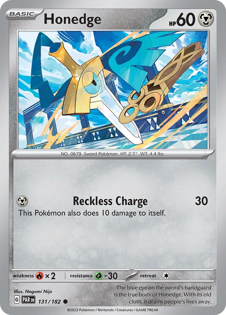 Image for Honedge (131/182) (SV04: Paradox Rift) (PAR) - Pokemon