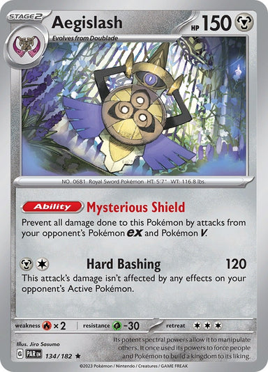 Image for Aegislash (134/182) (SV04: Paradox Rift) (PAR) - Pokemon