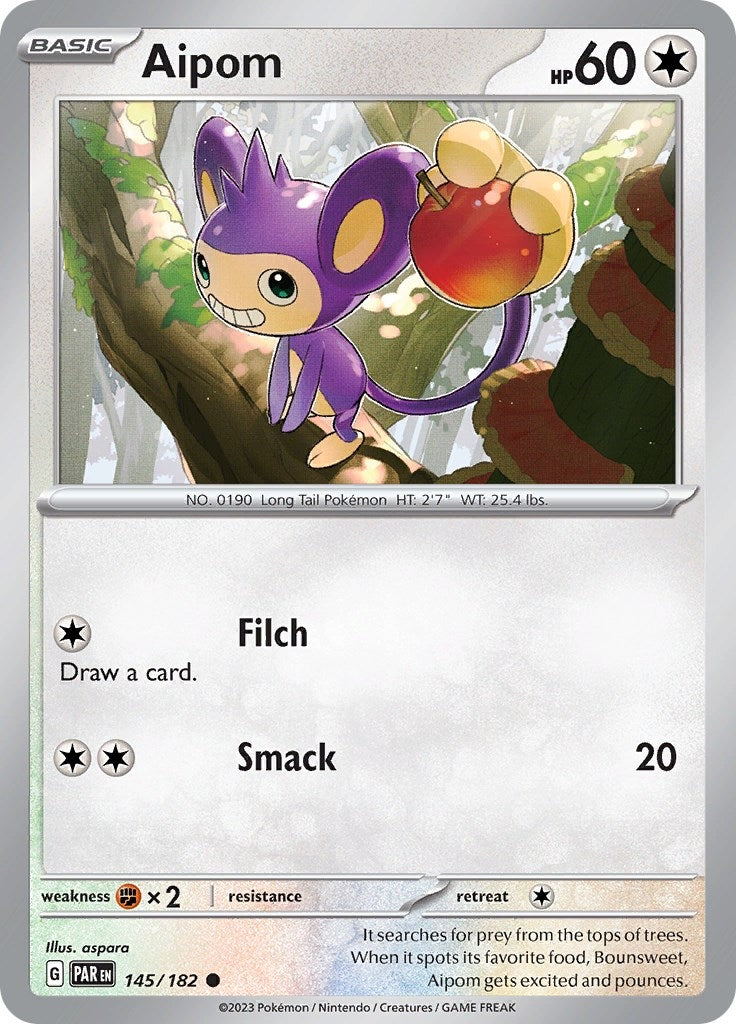 Image for Aipom (145/182) (SV04: Paradox Rift) (PAR) - Pokemon