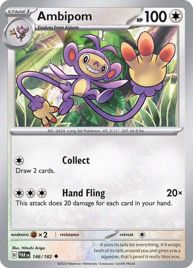 Image for Ambipom (146/182) (SV04: Paradox Rift) (PAR) - Pokemon
