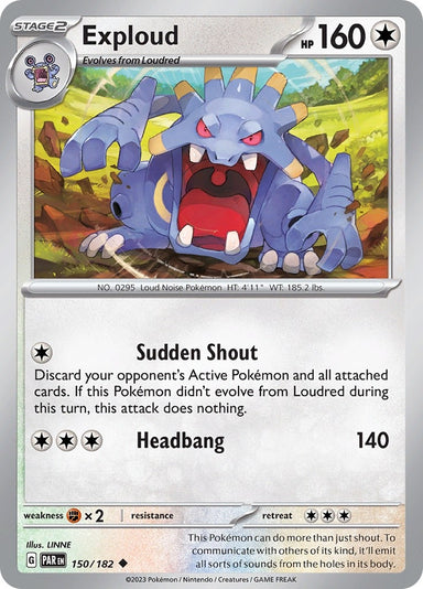 Image for Exploud (150/182) (SV04: Paradox Rift) (PAR) - Pokemon