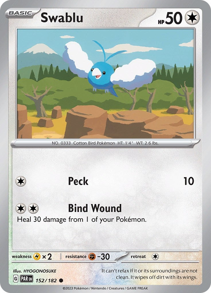 Image for Swablu (152/182) (SV04: Paradox Rift) (PAR) - Pokemon