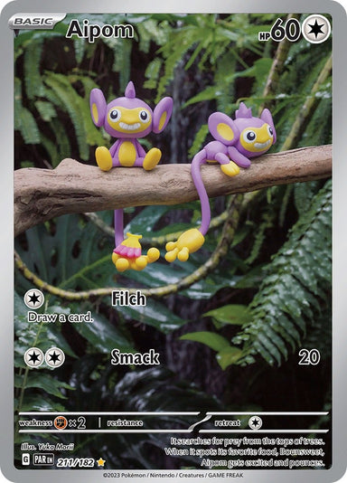 Image for Aipom (211/182) (SV04: Paradox Rift) (PAR) - Pokemon