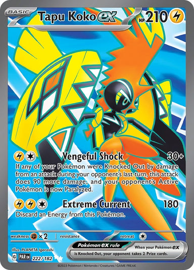 Image for Tapu Koko ex (222/182) (PAR) - Pokemon