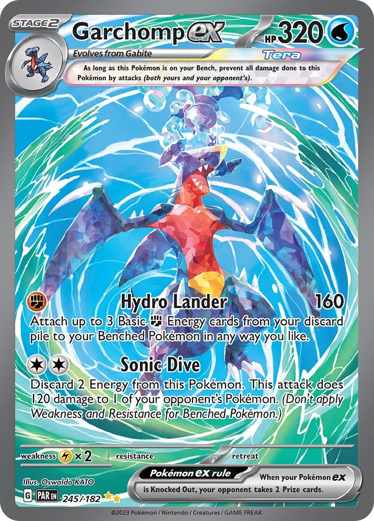 Image for Garchomp ex (245/182) (SV04: Paradox Rift) (PAR) - Pokemon