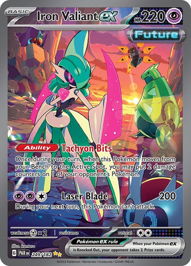 Image for Iron Valiant ex (249/182) (SV04: Paradox Rift) (PAR) - Pokemon
