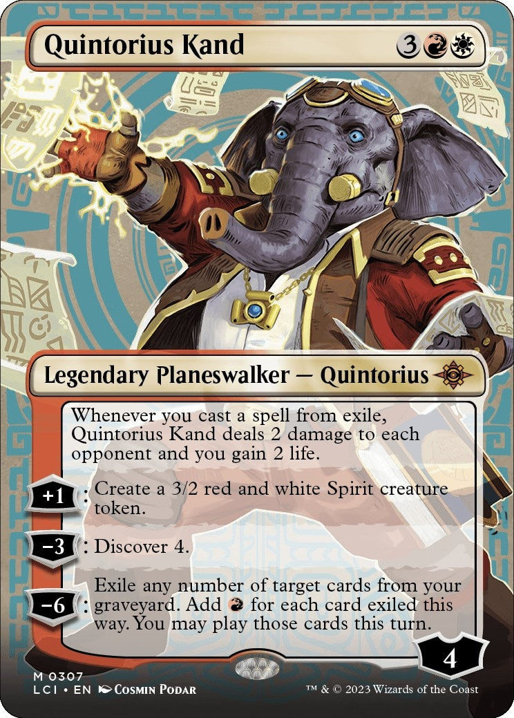 Image for Quintorius Kand (0307) (Borderless) (307) (The Lost Caverns of Ixalan) (LCI) - Magic: The Gathering