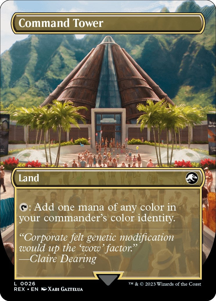 Image for Command Tower (Borderless) (26) (Universes Beyond: Jurassic World Collection) (REX) - Magic: The Gathering