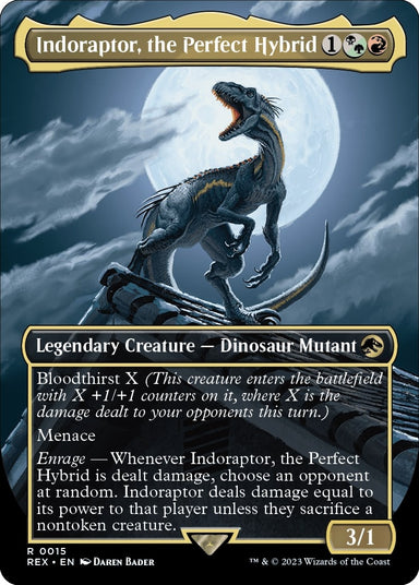 Image for Indoraptor, the Perfect Hybrid (Borderless) (15) (Universes Beyond: Jurassic World Collection) (REX) - Magic: The Gathering