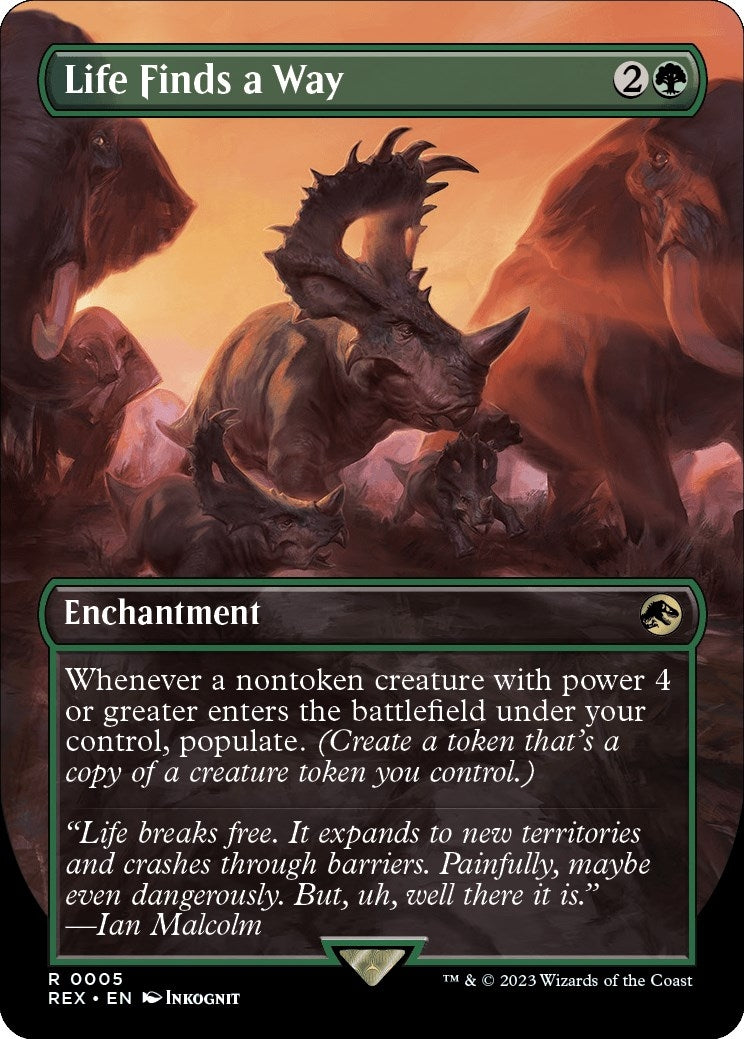 Image for Life Finds a Way (Borderless) (5) (Universes Beyond: Jurassic World Collection) (REX) - Magic: The Gathering