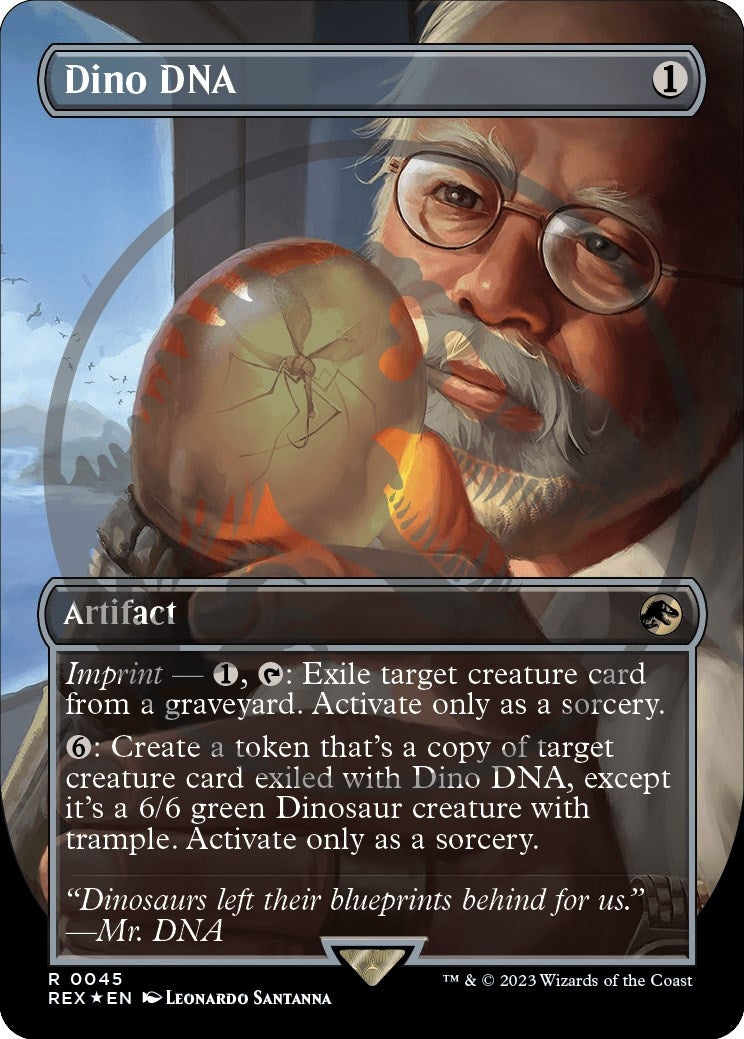 Image for Dino DNA (Borderless) (Emblem) (45) (Universes Beyond: Jurassic World Collection) (REX) - Magic: The Gathering