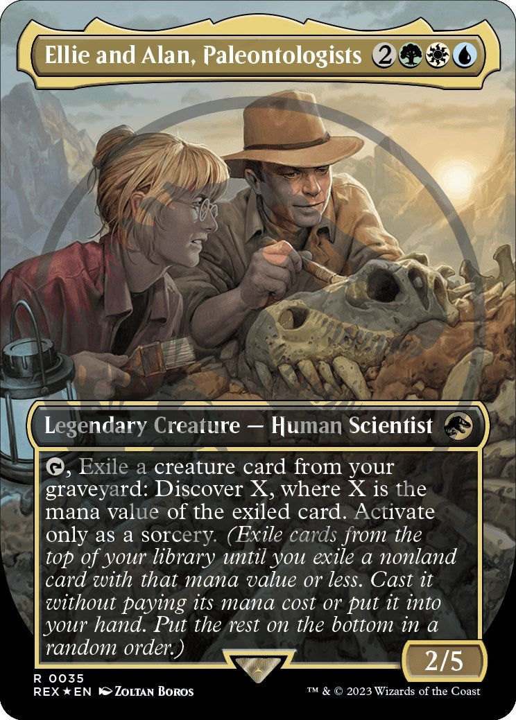 Image for Ellie and Alan, Paleontologists (Borderless) (Emblem) (35) (Universes Beyond: Jurassic World Collection) (REX) - Magic: The Gathering