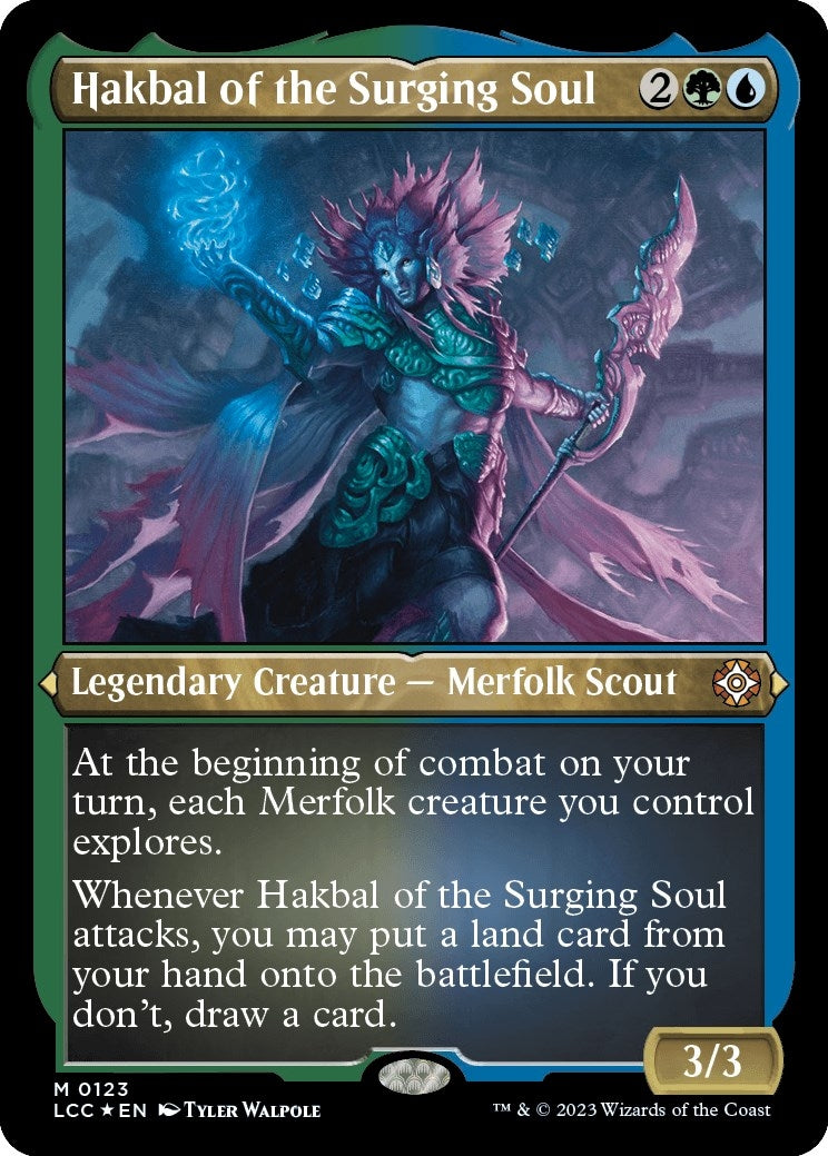Image for Hakbal of the Surging Soul (Display Commander) - Thick Stock (123) - Magic: The Gathering