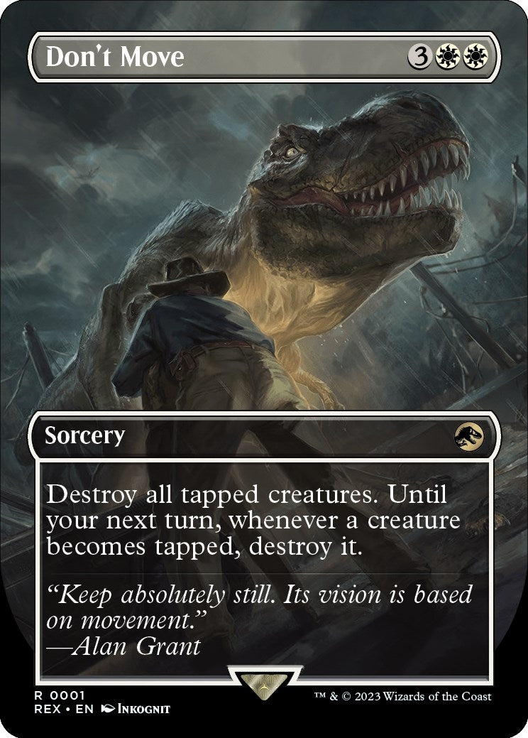 Image for Don't Move (Borderless) (1) (Universes Beyond: Jurassic World Collection) (REX) - Magic: The Gathering