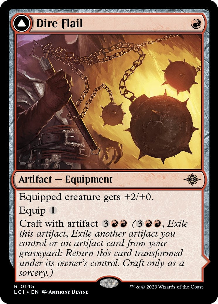 Image for Dire Flail (145) (The Lost Caverns of Ixalan) (LCI) - Magic: The Gathering