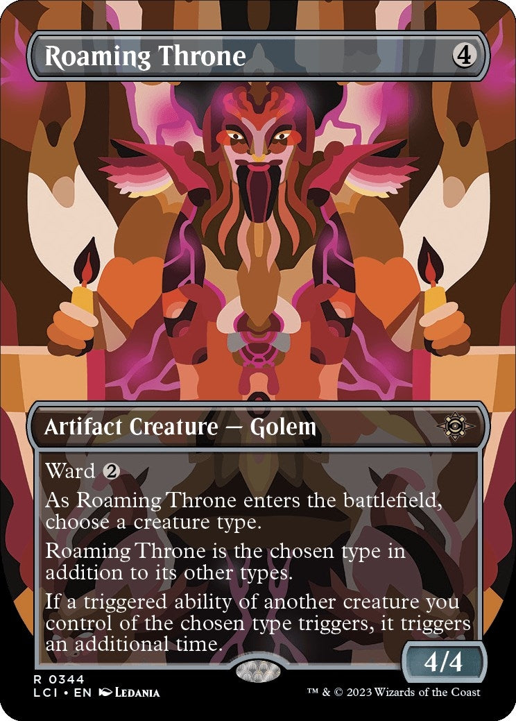 Image for Roaming Throne (Borderless) (344) (The Lost Caverns of Ixalan) (LCI) - Magic: The Gathering