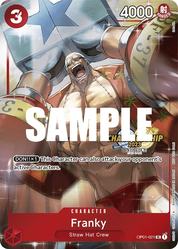 Franky (CS 2023 Celebration Pack) (OP01-021) (One Piece Promotion Cards)