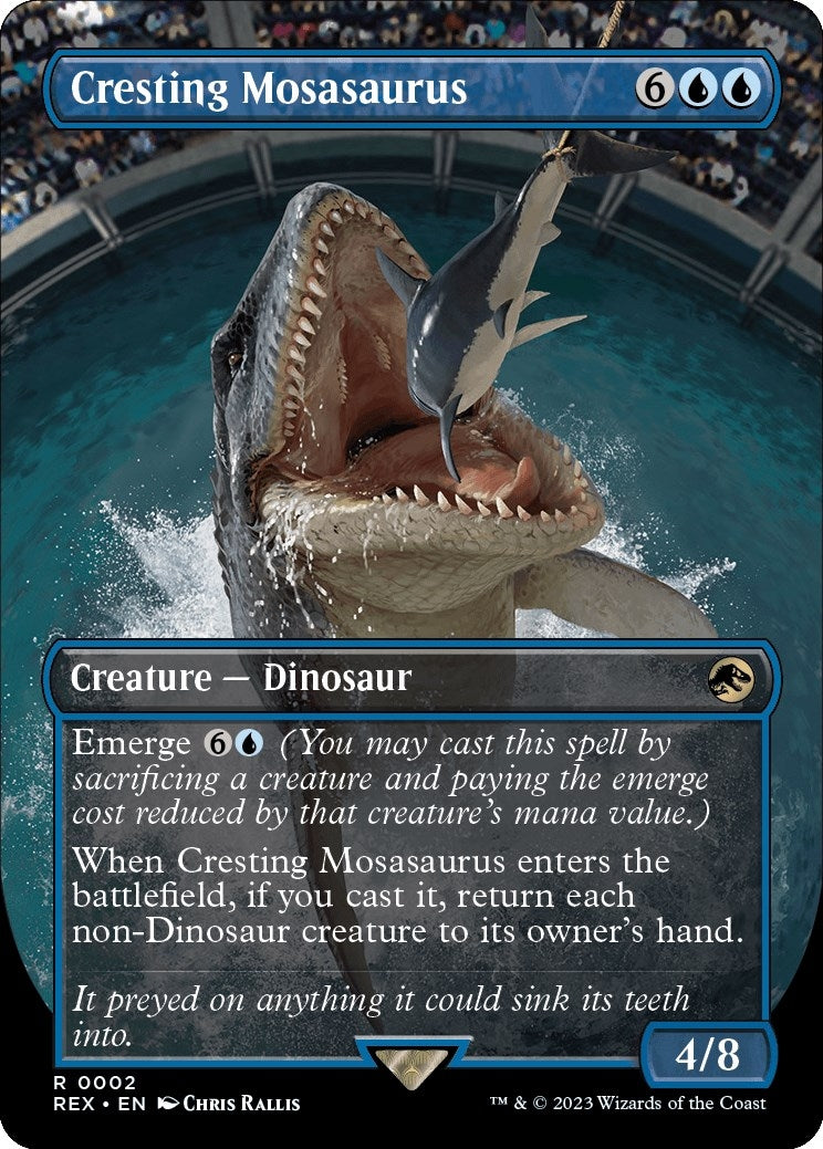 Image for Cresting Mosasaurus (Borderless) (2) (Universes Beyond: Jurassic World Collection) (REX) - Magic: The Gathering