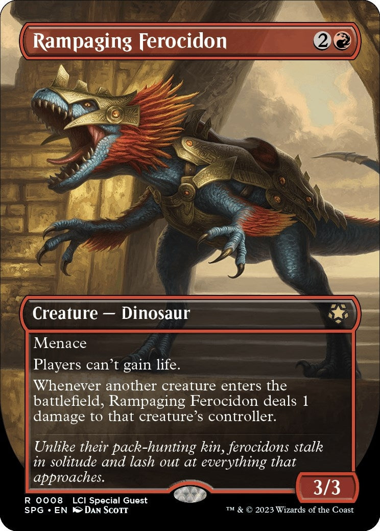 Image for Rampaging Ferocidon (Borderless) (8) (Special Guests) - Magic: The Gathering