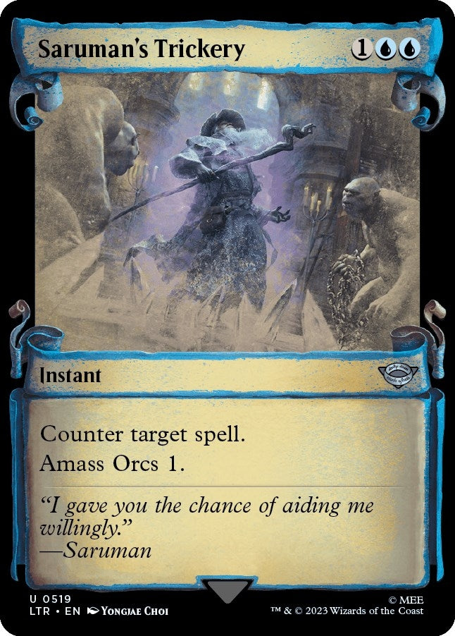 Image for Saruman's Trickery (Showcase Scrolls) (519) (LTR) - Magic: The Gathering