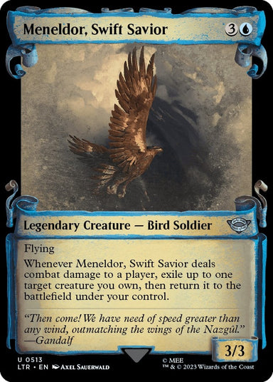 Image for Meneldor, Swift Savior (Showcase Scrolls) (513) (LTR) - Magic: The Gathering