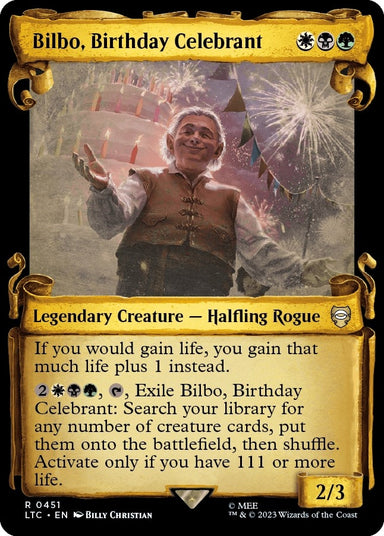 Image for Bilbo, Birthday Celebrant (Showcase Scrolls) (451) - Magic: The Gathering