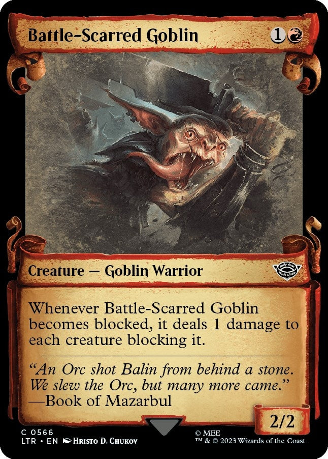 Image for Battle-Scarred Goblin (Showcase Scrolls) (566) (LTR) - Magic: The Gathering