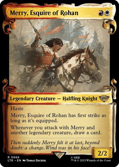 Image for Merry, Esquire of Rohan (Showcase Scrolls) (666) (LTR) - Magic: The Gathering
