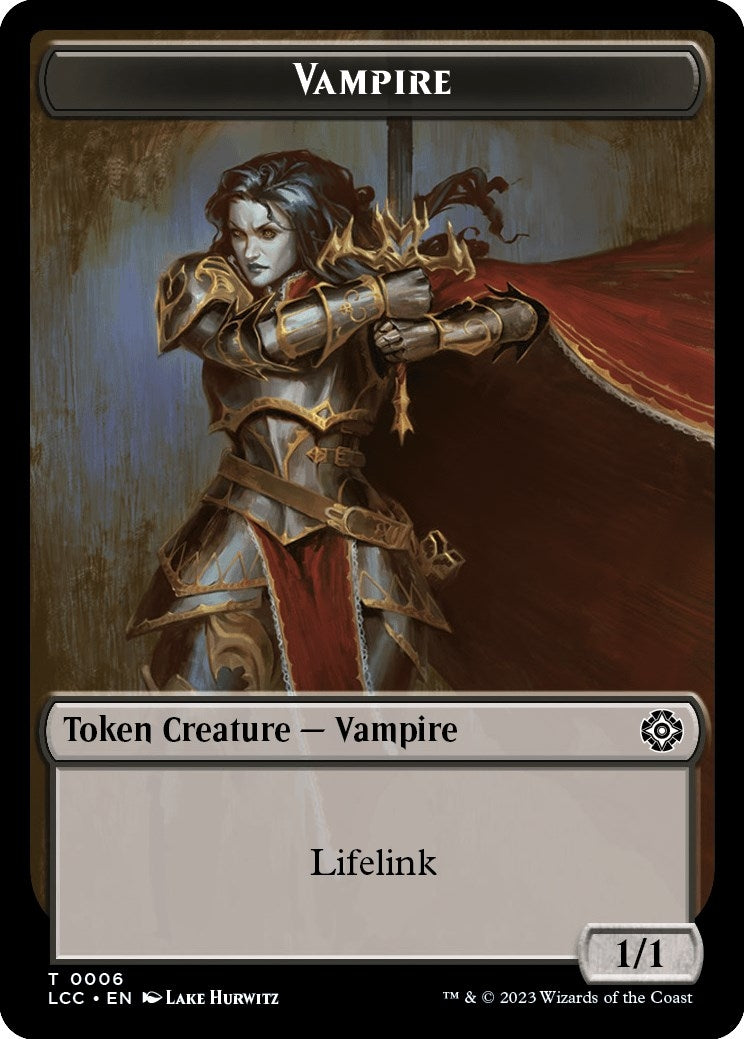 Image for Vampire (0006) // Vampire Demon Double-Sided Token (6 // 15) - Magic: The Gathering