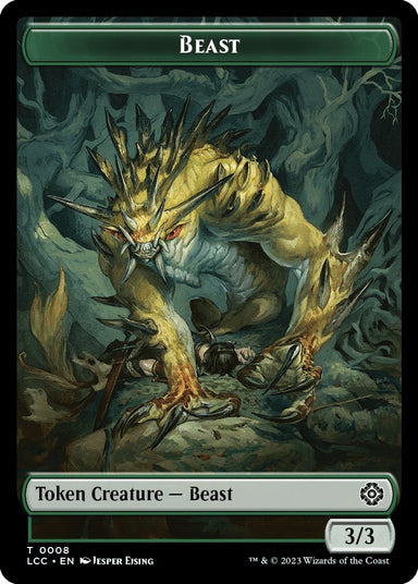 Image for Beast // Merfolk (0003) Double-Sided Token (8 // 3) - Magic: The Gathering