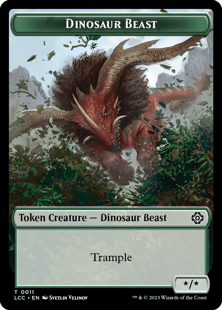 Image for Dinosaur Beast // Dinosaur Double-Sided Token (11 // 10) - Magic: The Gathering