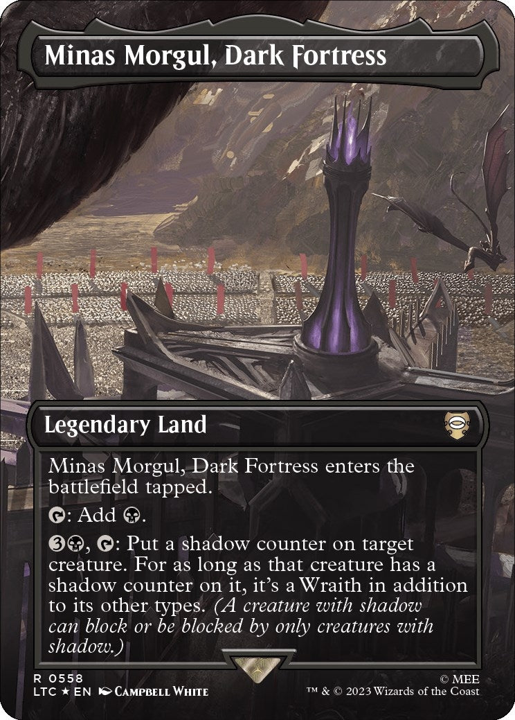 Image for Minas Morgul, Dark Fortress (Borderless) (Surge Foil) (558) - Magic: The Gathering