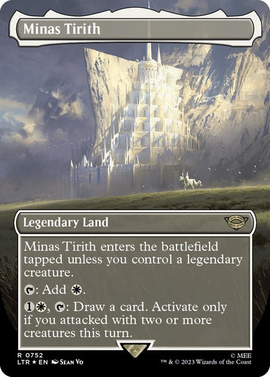 Image for Minas Tirith (Borderless) (Surge Foil) (752) (LTR) - Magic: The Gathering