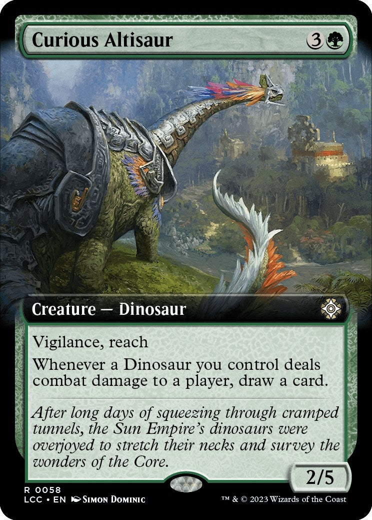 Image for Curious Altisaur (Extended Art) (58) - Magic: The Gathering