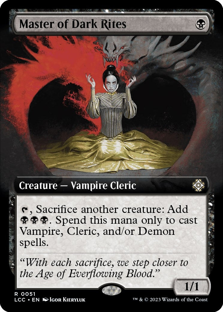 Image for Master of Dark Rites (Extended Art) (51) - Magic: The Gathering