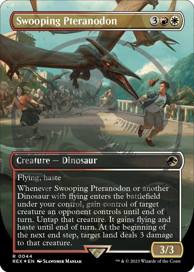 Image for Swooping Pteranodon (Borderless) (Emblem) (44) (Universes Beyond: Jurassic World Collection) (REX) - Magic: The Gathering