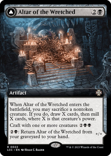 Image for Altar of the Wretched (Extended Art) (22) - Magic: The Gathering