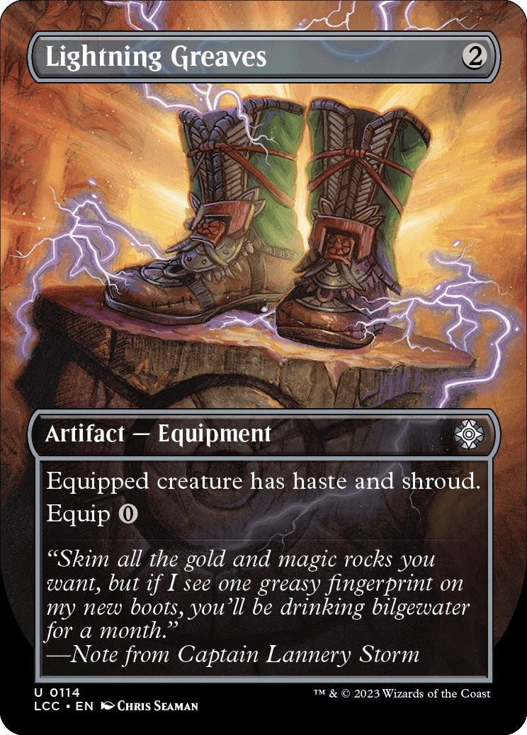 Image for Lightning Greaves (Borderless) (114) - Magic: The Gathering