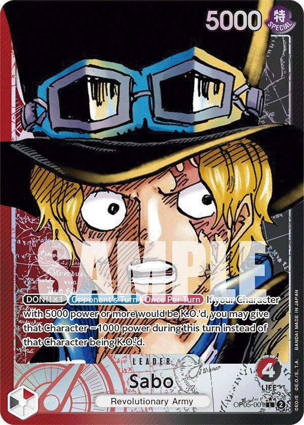 Sabo (001) (Alternate Art) (OP05-001) (Awakening of the New Era)
