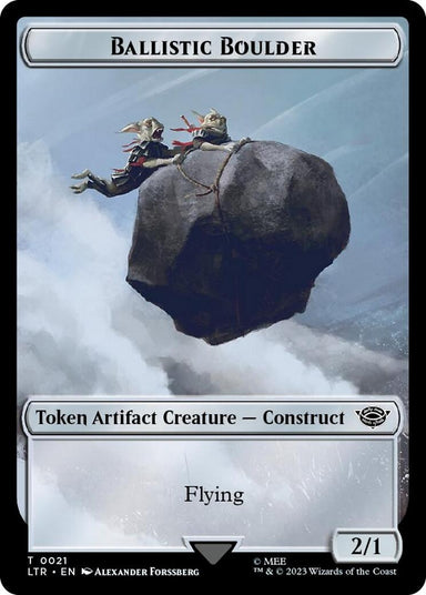 Image for Ballistic Boulder // Food (0023) Double-Sided Token (Surge Foil) (21 // 23) (LTR) - Magic: The Gathering