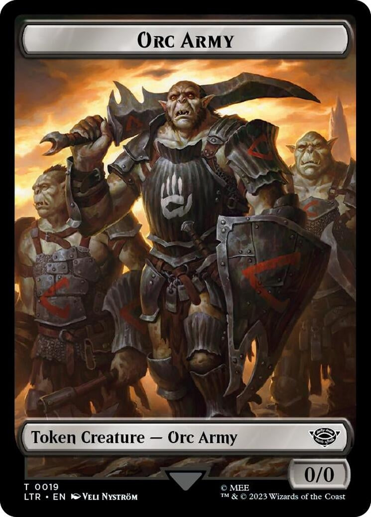 Image for Orc Army (0019) // Food (0024) Double-Sided Token (Surge Foil) (19 // 24) (LTR) - Magic: The Gathering