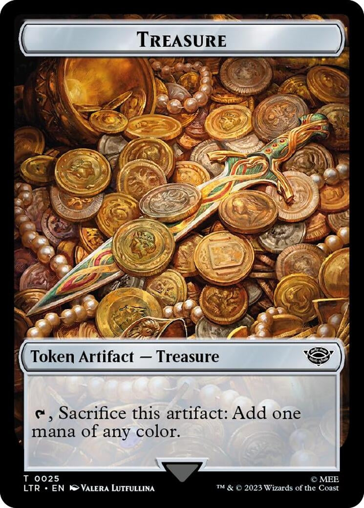 Image for Treasure // Food (0024) Double-Sided Token (Surge Foil) (25 // 24) (LTR) - Magic: The Gathering