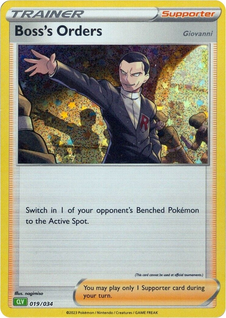 Image for Boss's Orders [Giovanni] (CLV) (019/034) (Trading Card Game Classic) (CL) - Pokemon