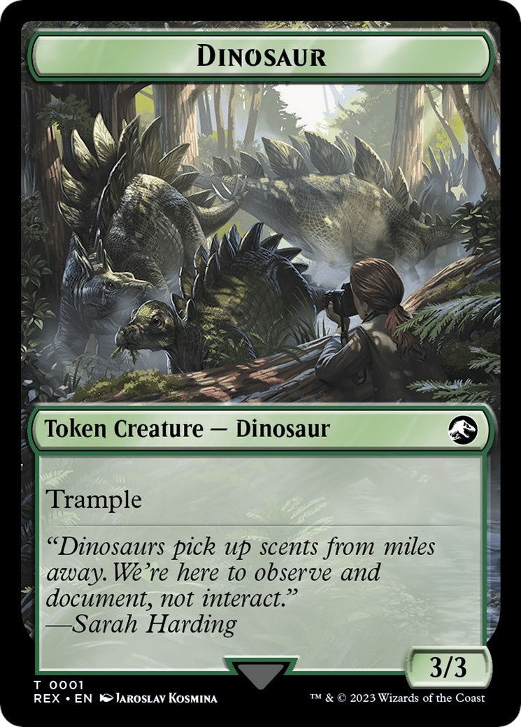 Image for Dinosaur Token (1) (Universes Beyond: Jurassic World Collection) (REX) - Magic: The Gathering
