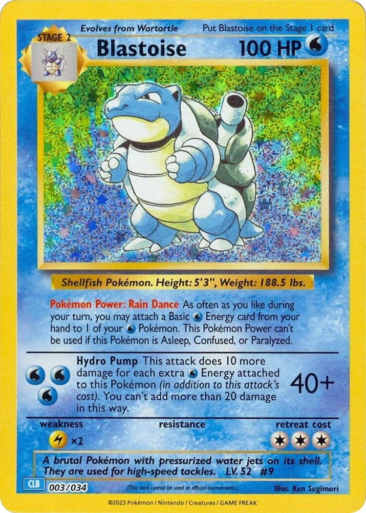 Image for Blastoise (003/034) (Trading Card Game Classic) (CL) - Pokemon