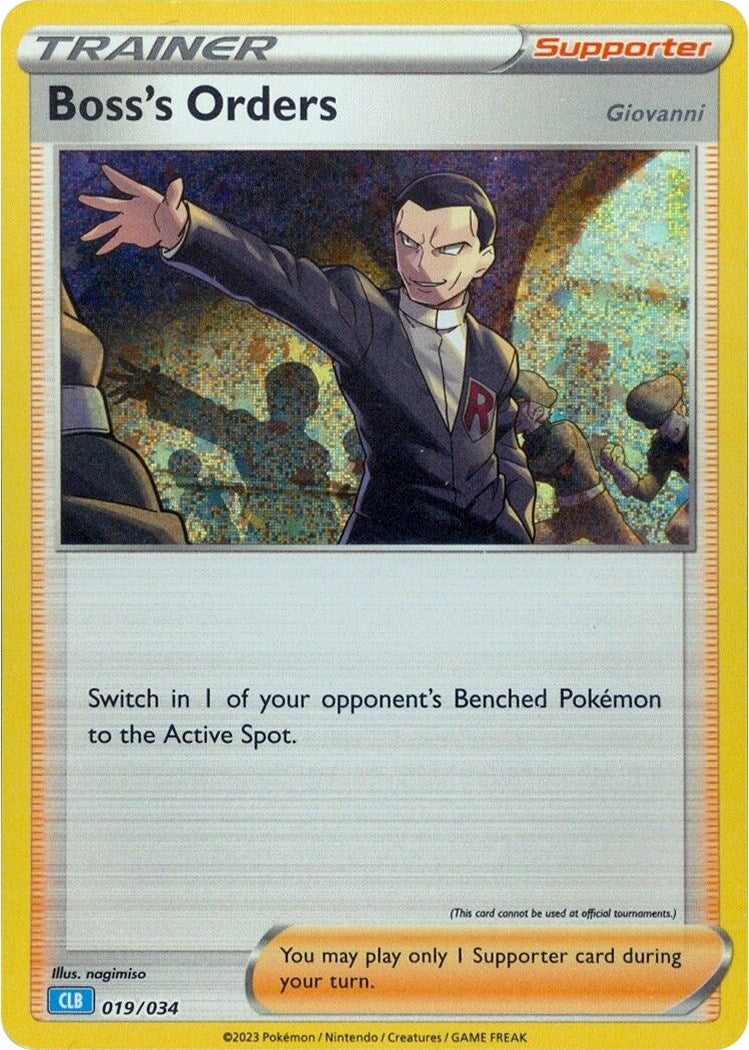 Image for Boss's Orders [Giovanni] (CLB) (019/034) (Trading Card Game Classic) (CL) - Pokemon