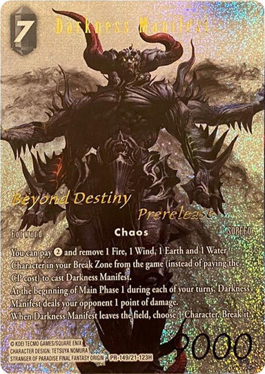 Image for Darkness Manifest (Prerelease Promo) (PR-149/21-123H) (FF: Promo Cards) (PR) - Final Fantasy TCG