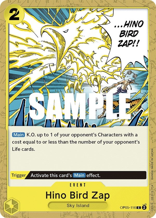 Image for Hino Bird Zap (OP05-116) (Awakening of the New Era) (OP05) - One Piece Card Game